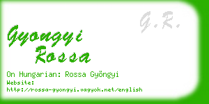 gyongyi rossa business card